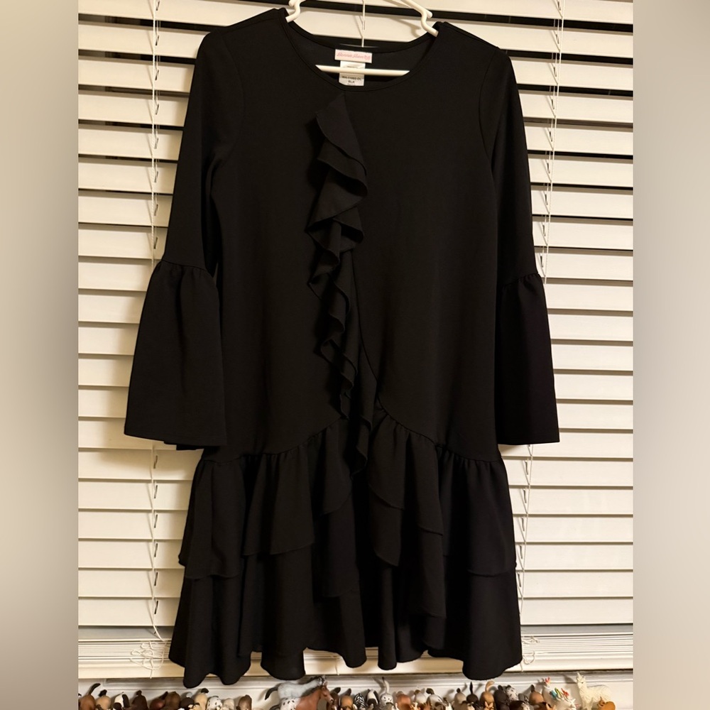 Elegant Black Ruffle Dress